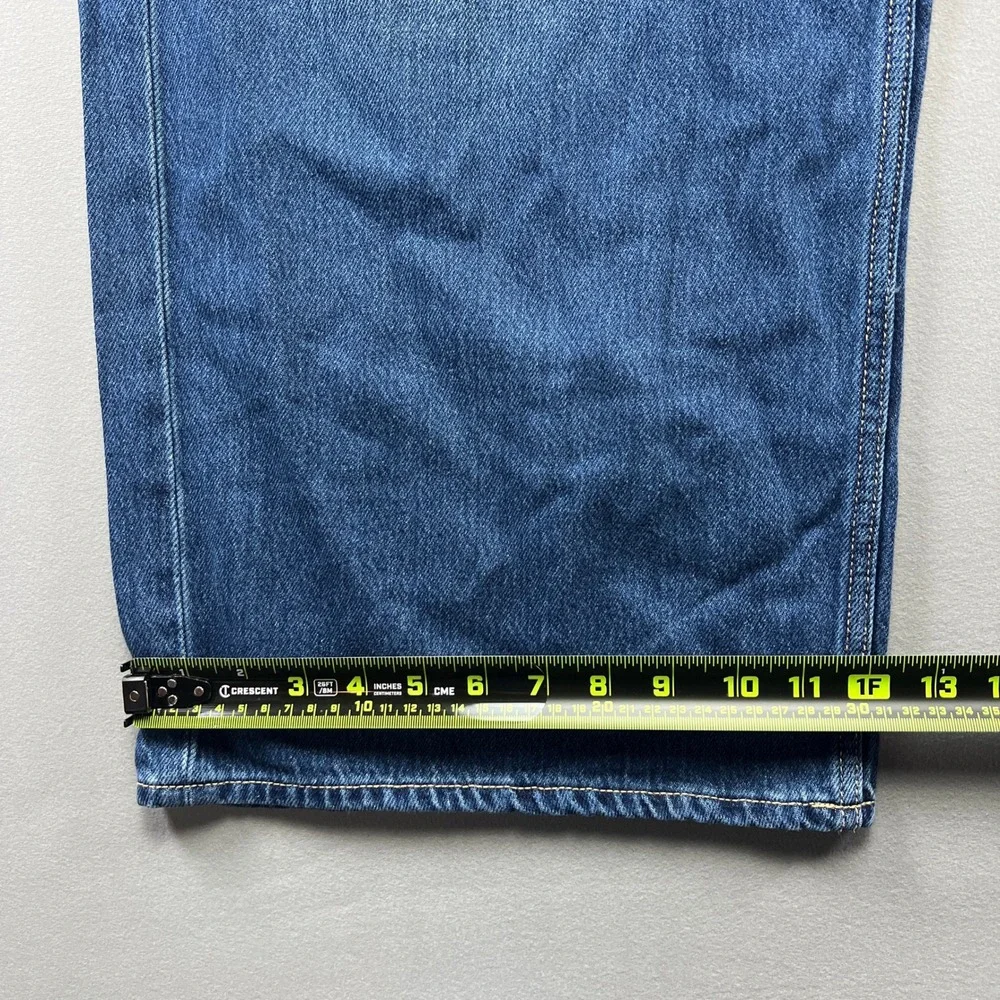 Old Navy Baggy Jeans Women 16 Petite Blue Drapey Denim Cotton Wide Leg High Rise